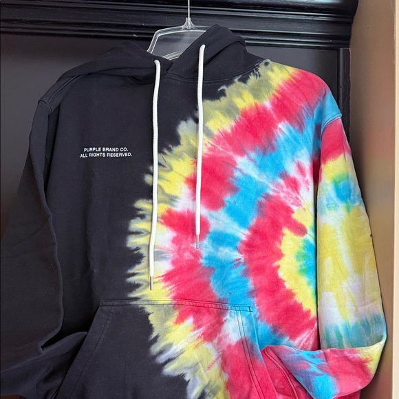 Purple Brand Colorful Tie-Dye Hoodie M - Picture 3 of 7